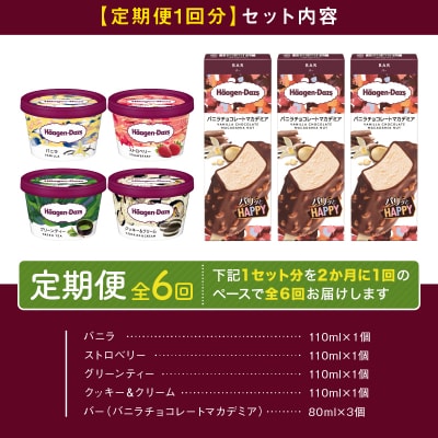 <全6回定期便・隔月>ハーゲンダッツ『ミニカップ&バーセット(合計42個)』_H0016-176