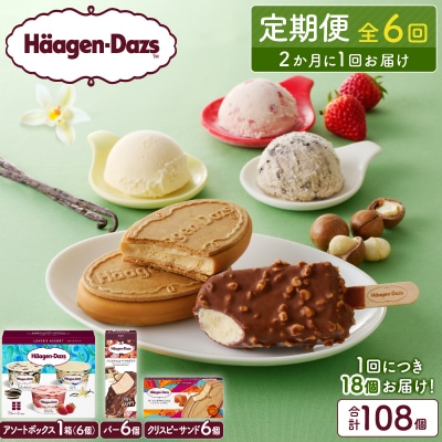 <全6回定期便・隔月>ハーゲンダッツ『3種の贅沢ギフトセット(合計108個)』_H0016-146