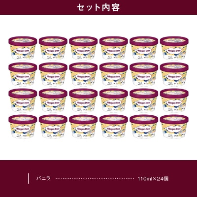 ハーゲンダッツ『ミニカップ24個セット(バニラ味)』アイスクリーム_H0016-129