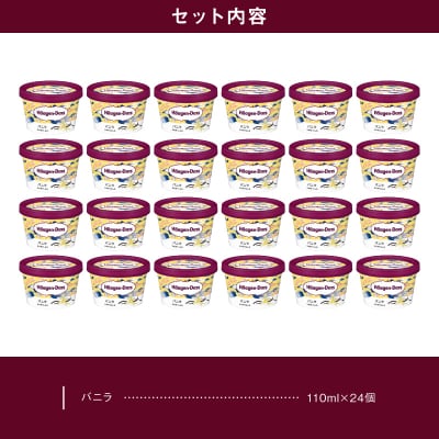 ハーゲンダッツ『ミニカップ24個セット(バニラ味)』アイスクリーム_H0016-129