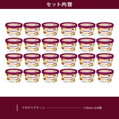 ハーゲンダッツ『ミニカップ24個セット(マカデミアナッツ味)』アイスクリーム_H0016-131