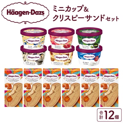 ハーゲンダッツ『ミニカップ(6個)&クリスピーサンド(6個)』アイスクリーム_H0016-035
