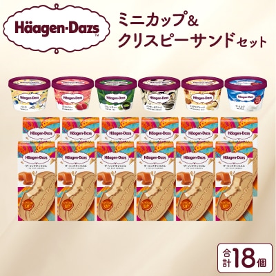ハーゲンダッツ『ミニカップ(6個)&クリスピーサンド(12個)』アイスクリーム_H0016-125