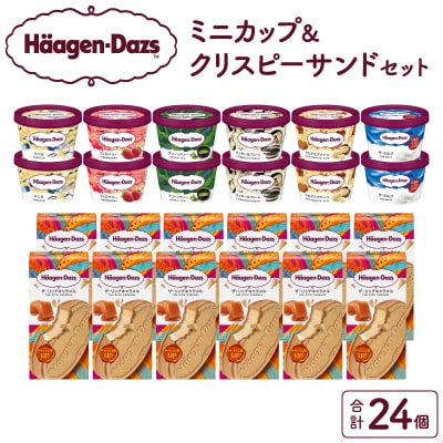 ハーゲンダッツ『ミニカップ(12個)&クリスピーサンド(12個)』アイスクリーム_H0016-038