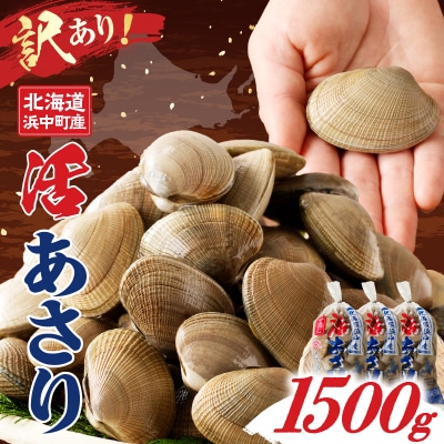 【訳あり】4月～6月発送《先行受付・期間限定》浜中町産活あさり(500g×3袋)_H0023-125