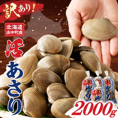 【訳あり】4月～6月発送《先行受付・期間限定》浜中町産活あさり(500g×4袋)_H0023-053