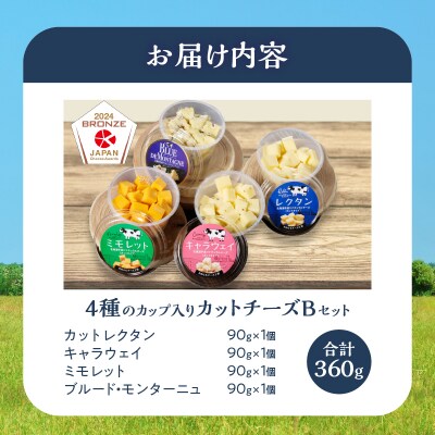 ≪値上予定≫《カットタイプで食べやすい!!》4種のカップ入りカットチーズBセット_H0003-032