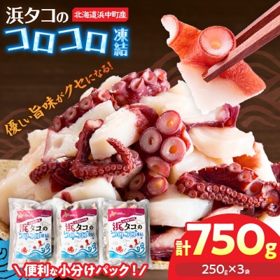 数量限定《使い勝手便利!!》浜タコのコロコロ凍結(250g×3袋)_H0023-038