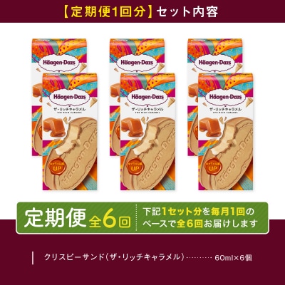 <6回連続定期便>ハーゲンダッツ『クリスピーサンド(リッチキャラメル)36個』_H0016-163