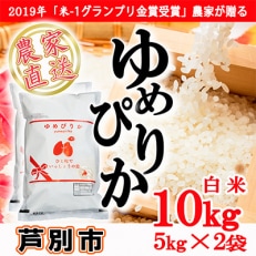 2022年10月発送開始『定期便』北海道芦別産農家直送ゆめぴりか10kg(5kg&times;2袋) 全6回