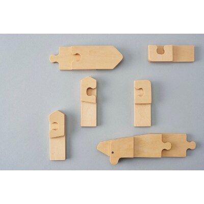 PLYWOOD laboratory　Paper-Wood アニマルパズル「higuma」