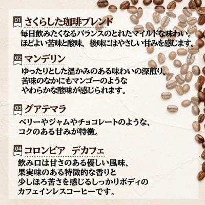 スペシャリティコーヒー　4種類×2セット(計8袋)