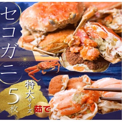 セコガニ 特大サイズ150～190g×5枚 ご進物用(茹で)【到着日指定不可】