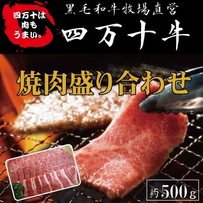 四万十牛　焼肉盛り合わせ(黒毛和牛)　約500g R5-978