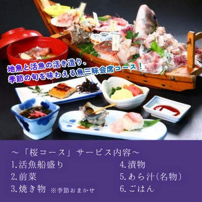 しょうとく丸「桜コース」ペアお食事券