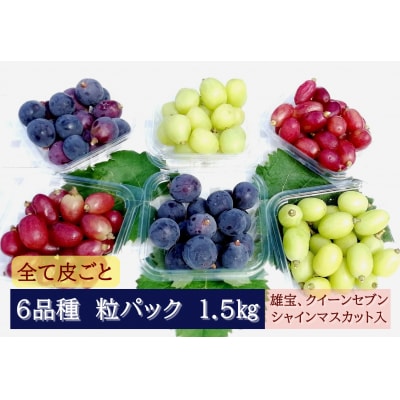 【2026年発送分先行受付】全部皮ごと・農家自慢の6品種パック 1.5kg【配送時期:8月下旬】