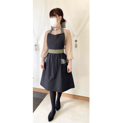 ドットリボンエプロン