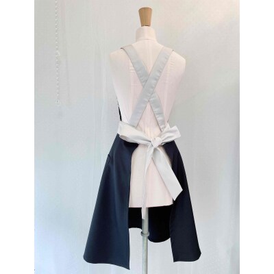 襟付きレースエプロン