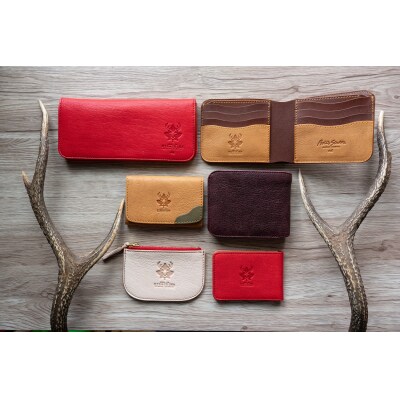 広島ジビエレザー　東広島産天然鹿革　本革名刺入れ　カード入れにもおすすめ【01ブラック】