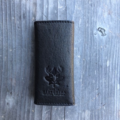 広島ジビエレザー鹿革コンパクトキーケース【01ブラック】