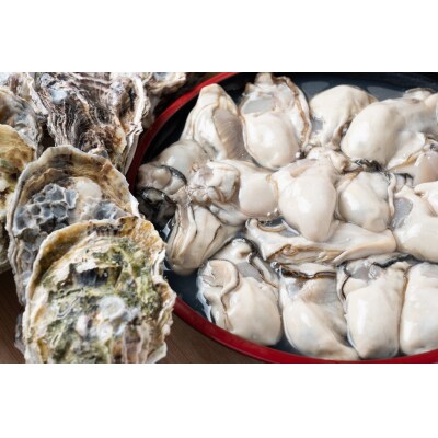 広島安芸津産　生牡蠣むき身500g .殻付き牡蠣10個セット