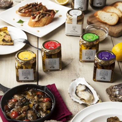 広島安芸津産　牡蠣オイル漬け小瓶　4種セット(OS-4)