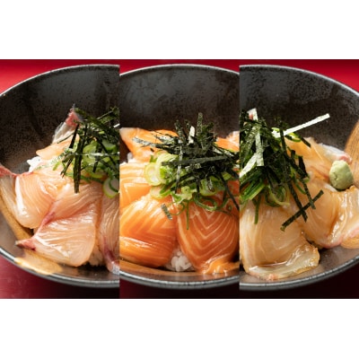 【生で届く】瀬戸内広島の魚屋が仕込む漬け丼3種×1セット480g