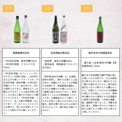 【定期便】東広島の日本酒10蔵定期便【飲み比べセット】