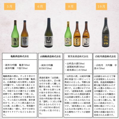 【定期便】東広島の日本酒10蔵定期便【飲み比べセット】