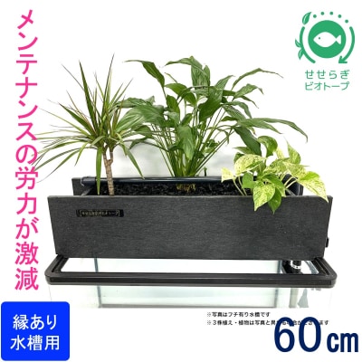 せせらぎビオトープ　60cm型ろ過装置・ 縁あり水槽用(※水槽はついていません)