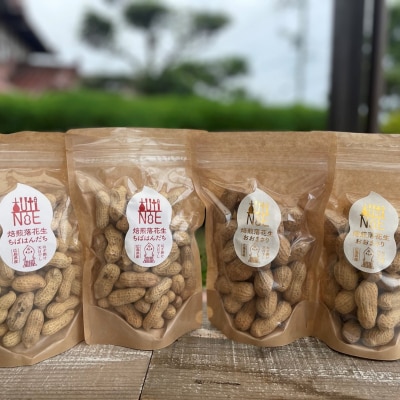 焙煎落花生　食べ比べセット　100g×4個　TUTITONE【配送時期:2027年1月以降】