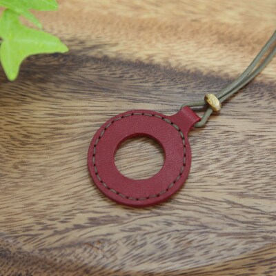 レザーグラスホルダー(ステッチ有)赤