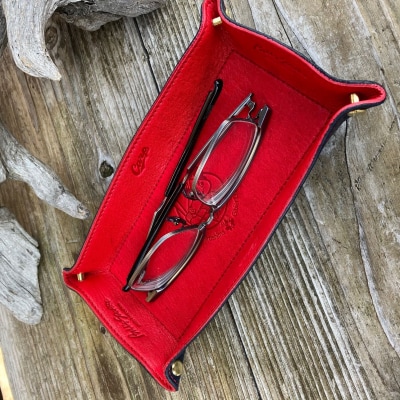 【広島ジビエレザー×広島東洋カープ】東広島産鹿革使用　レザートレー