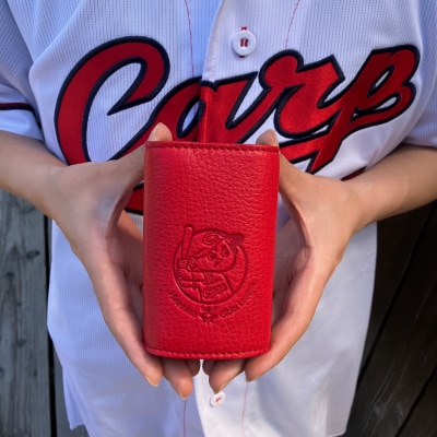 【広島ジビエレザー×広島東洋カープ】東広島産天然鹿革　5連キーケース