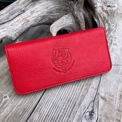 【広島ジビエレザー×広島東洋カープ】東広島産鹿革使用　長財布