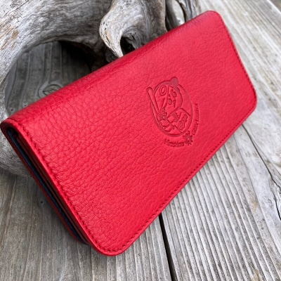 【広島ジビエレザー×広島東洋カープ】東広島産鹿革使用　長財布