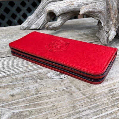 【広島ジビエレザー×広島東洋カープ】東広島産鹿革使用　長財布