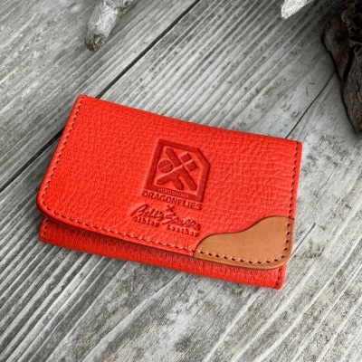 【広島ドラゴンフライズ×ベルズスクエア】コラボ　東広島産鹿革使用　名刺入れ