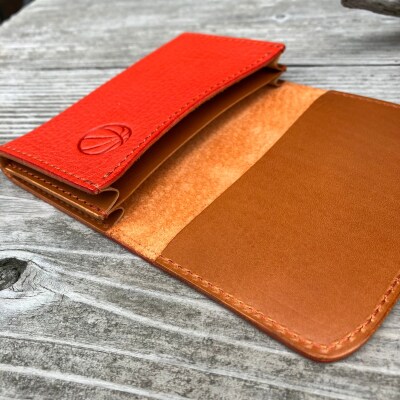 【広島ドラゴンフライズ×ベルズスクエア】コラボ　東広島産鹿革使用　名刺入れ