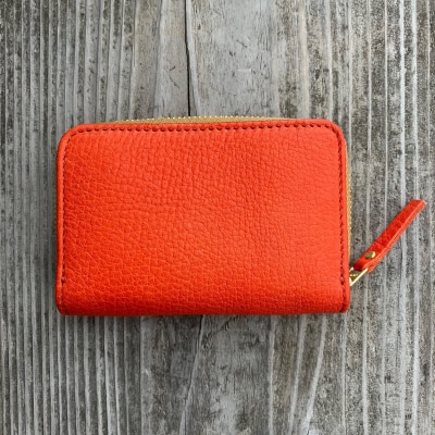 【広島ドラゴンフライズ×ベルズスクエア】コラボ　東広島産鹿革使用　ミニラウンドファスナー財布