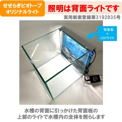 せせらぎビオトープ　20cm型基本照明+木枠台セット