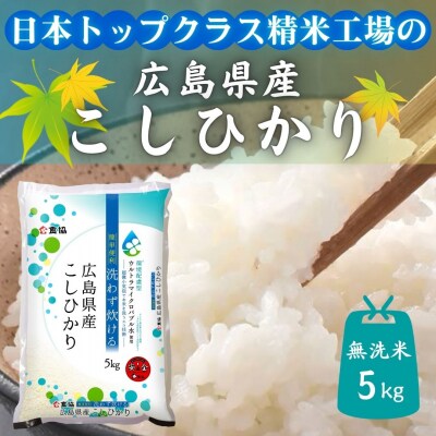 広島県産米　コシヒカリ　無洗米　5kg