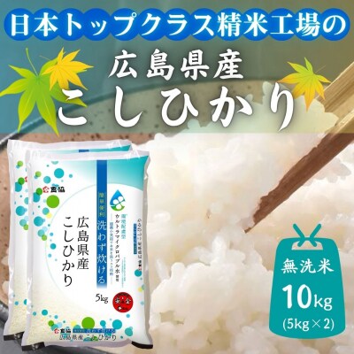 広島県産米　コシヒカリ　無洗米　10kg