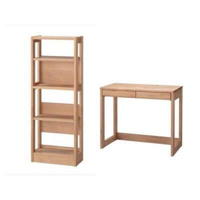 学習デスク2点セット(カルロ 90本体・45ラック)