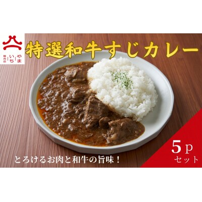 やまいち特製 特選和牛すじカレー 220g×5袋