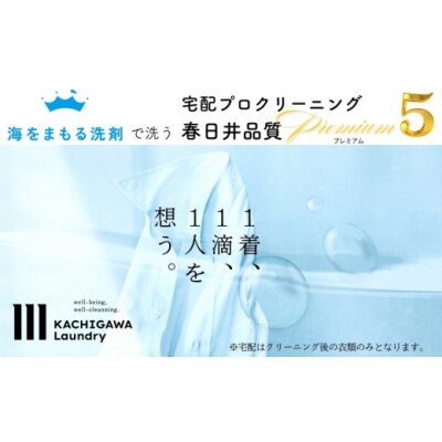 宅配クリーニング　春日井品質プレミアム(5点コース)