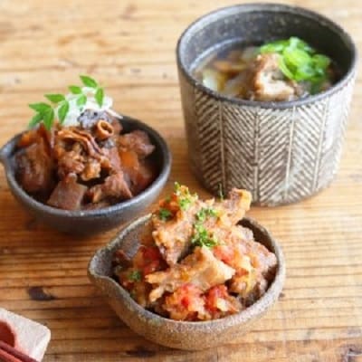 牛すじ食べ比べセット3種類と鶏めしの素/各2個合計8個のセット　一人暮らし 冷凍 レトルト