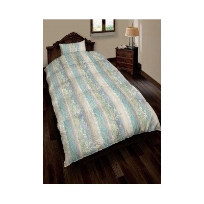 羽毛布団リフォーム　シングルサイズ150×210　柄:ペイズリー柄(21736)　色:ブルー