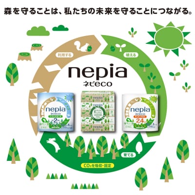 ネピア　ネピecoティシュ200組　5箱×12パック　サステナブル　SDGs　ティッシュ 日用品