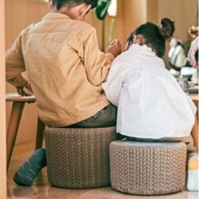 完成品「Corncob Stool」